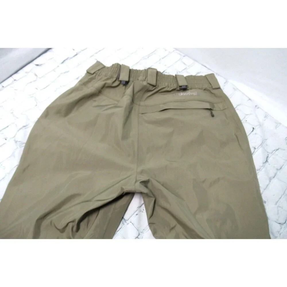 Cloudveil Goretex Footed Ski Snow Outdoor Pants Unisex Size Medium Tan Brown - Picture 4 of 8